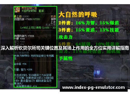 深入解析坎贝尔所司关键位置及其场上作用的全方位实用详解指南